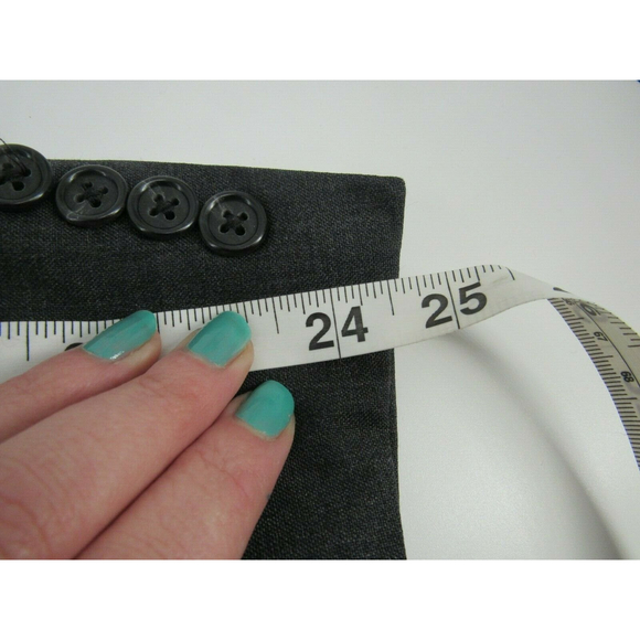 Hart Schaffner & Marx Micron 2000 Charcoal Gray Wool 2 Button Jacket Blazer 44 R - Picture 11 of 12